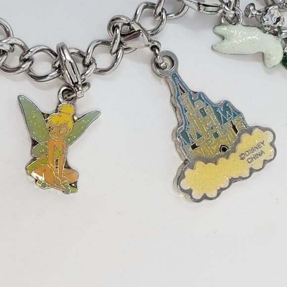 Disney 10 Charm Bracelet Minnie Mouse, Tinker Bell & More - Picture 5 of 9
